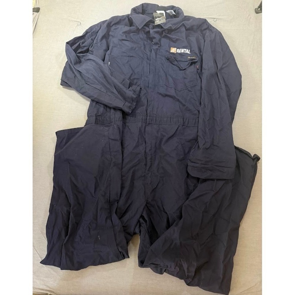 Workrite FR Navy Blue Rental Uniform Jumpsuit‎ Flame Resistant Size 66 OR 46x32.